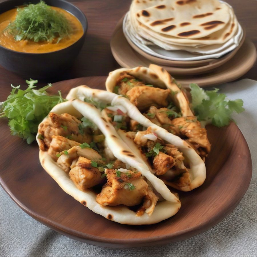 Bihari chicken naan roll